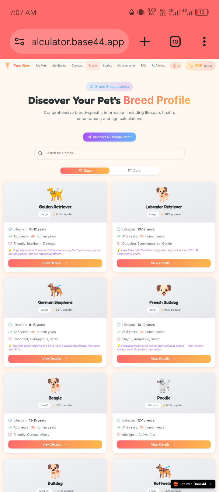 Paw Gem Calculator template preview