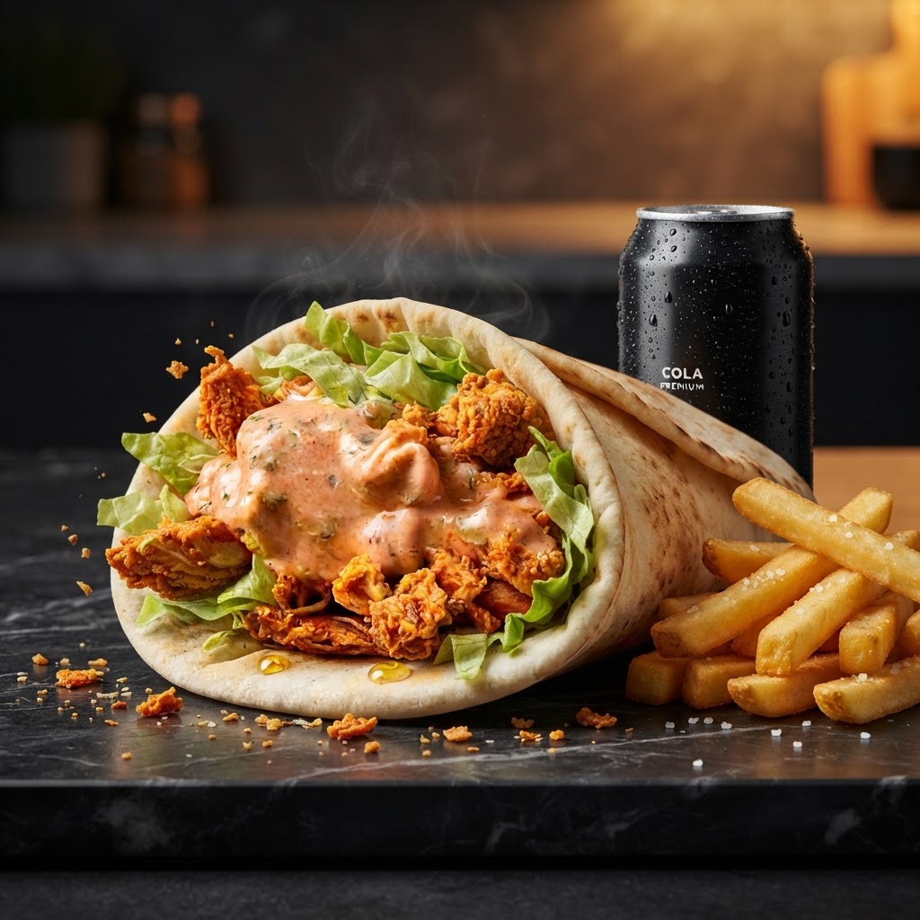 Naga spicy Wrap meal