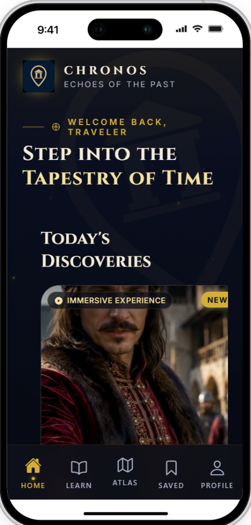 Chronos app β Home and Daily Discovery