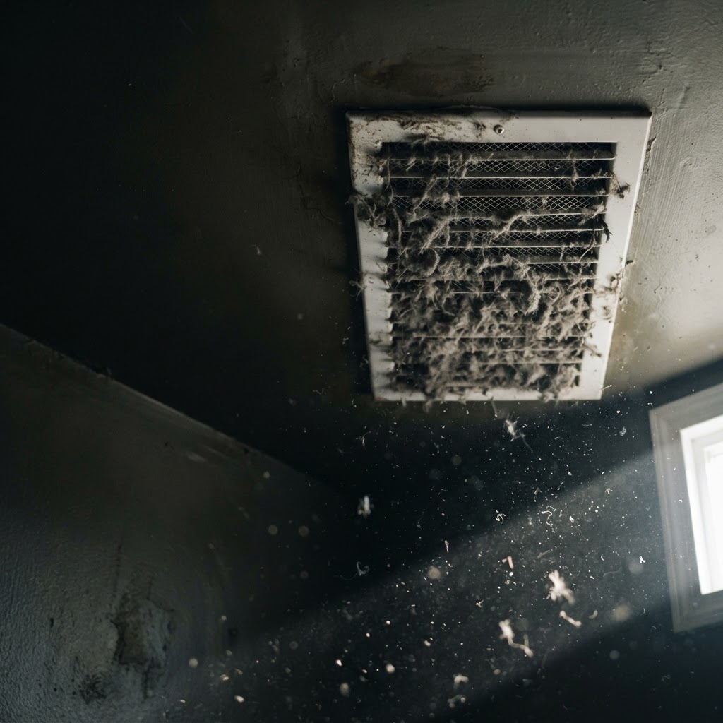 Air duct vent in a clean home