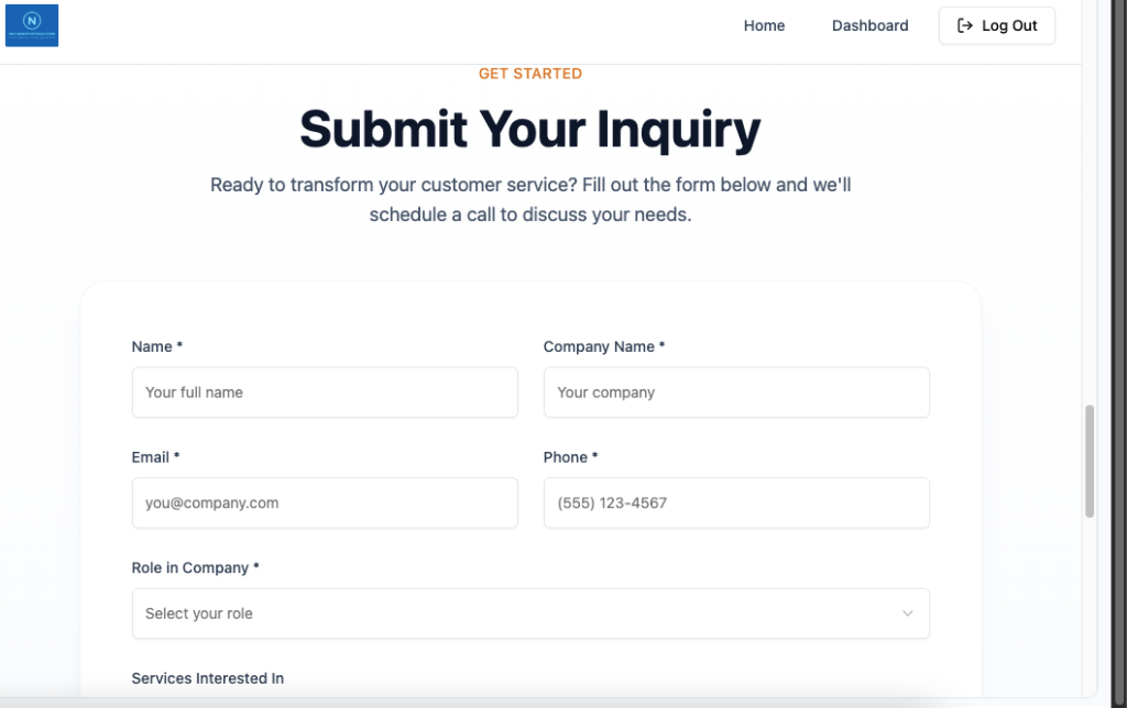 NextGenSupportSolutions - Inquiry Form