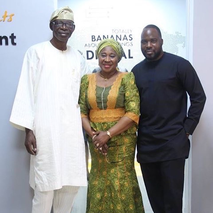 Keji Giwa with his parents