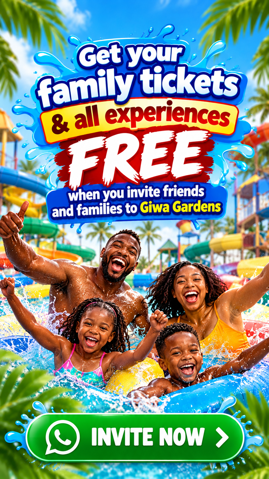 Giwa Gardens Family Challenge — get your family tickets and all experiences FREE