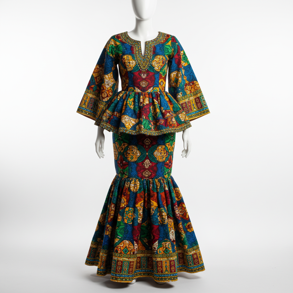 Traditional Cameroonian Ankara Dress