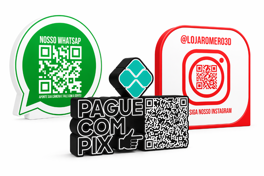 COMBO 3 PLACAS QR CODE