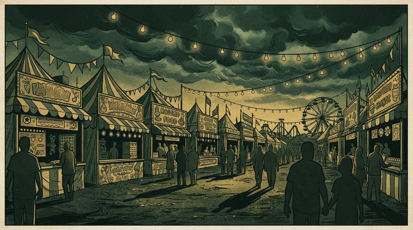 Vendor booths at the Riverside County Carnival