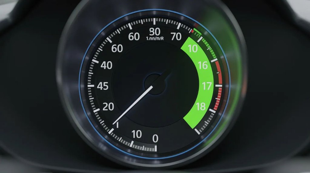 Performance gauge showing Core Web Vitals metrics and page speed scores
