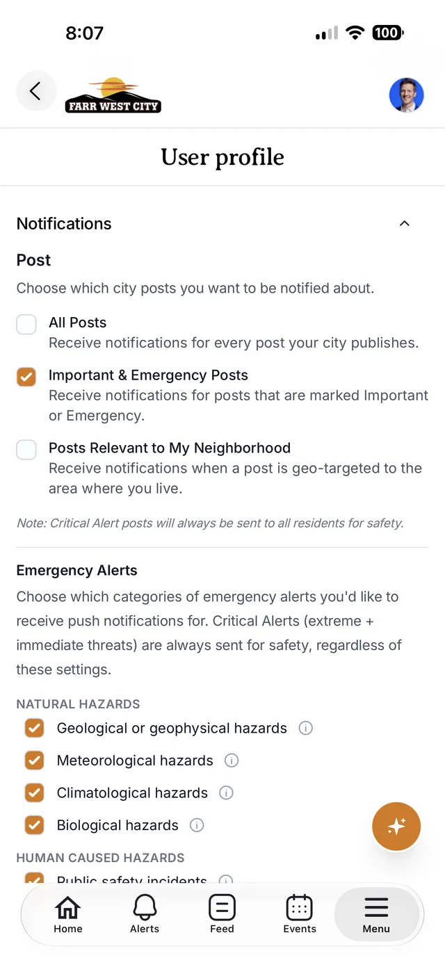 Peny app notification settings