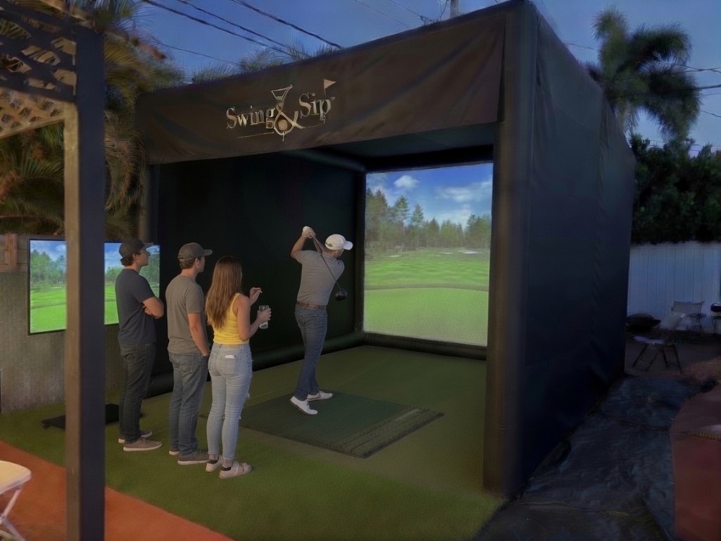 Golf simulator setup