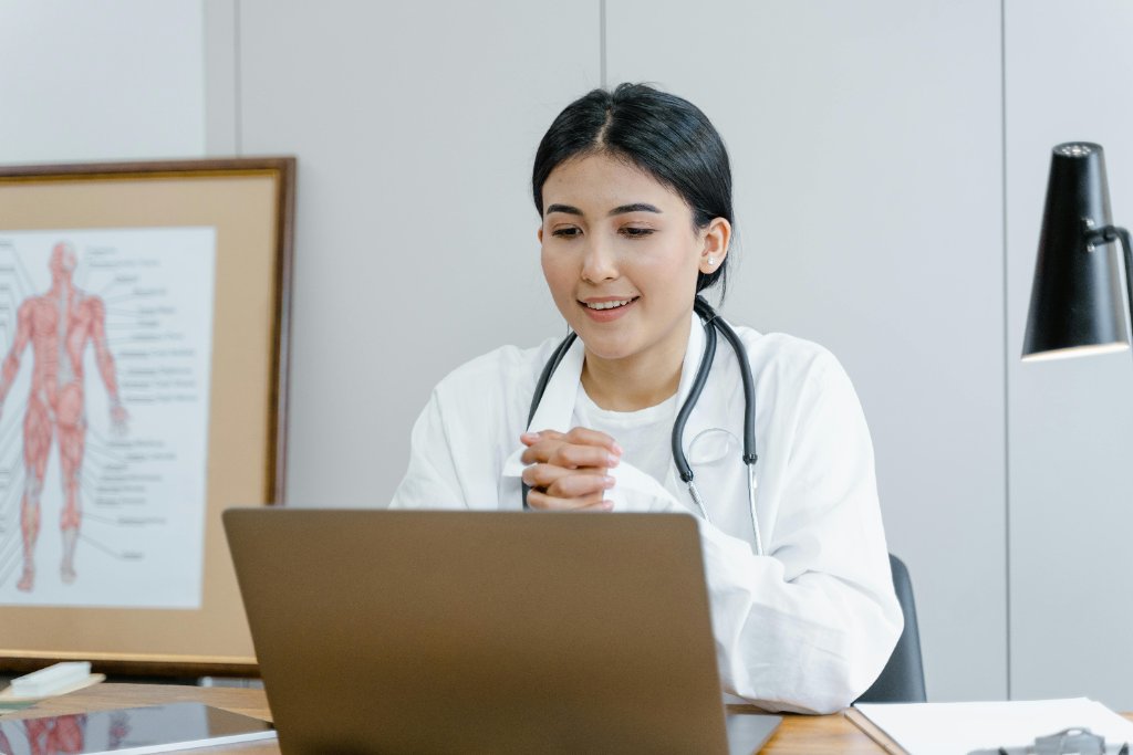 Healthcare professional working with patient growth strategy