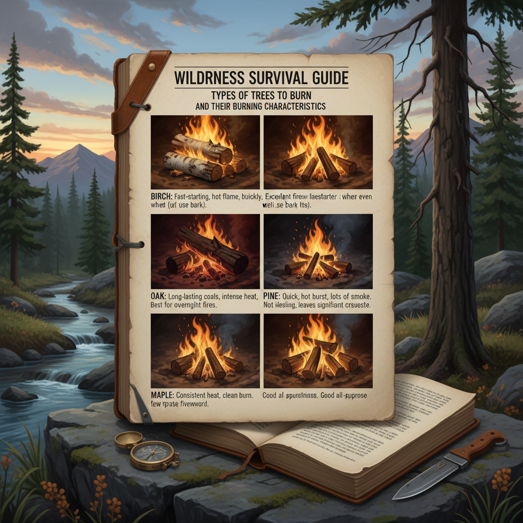 Wilderness Survival Guide: Types of Trees to Burn and Their Burning Characteristics