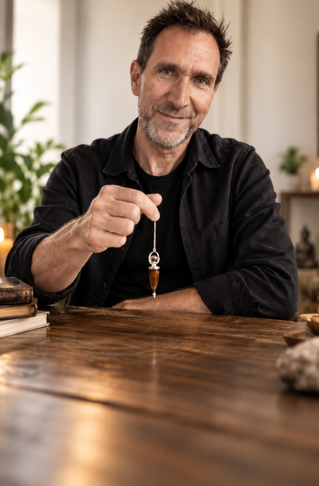 Philippe Grand avec son pendule