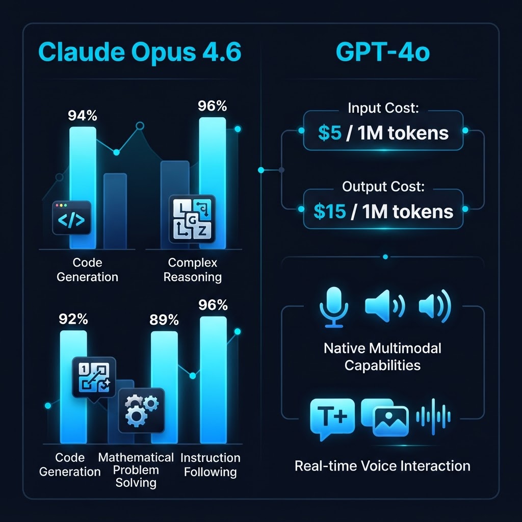 Comparativa visual Claude vs GPT-4o: benchmarks y precios