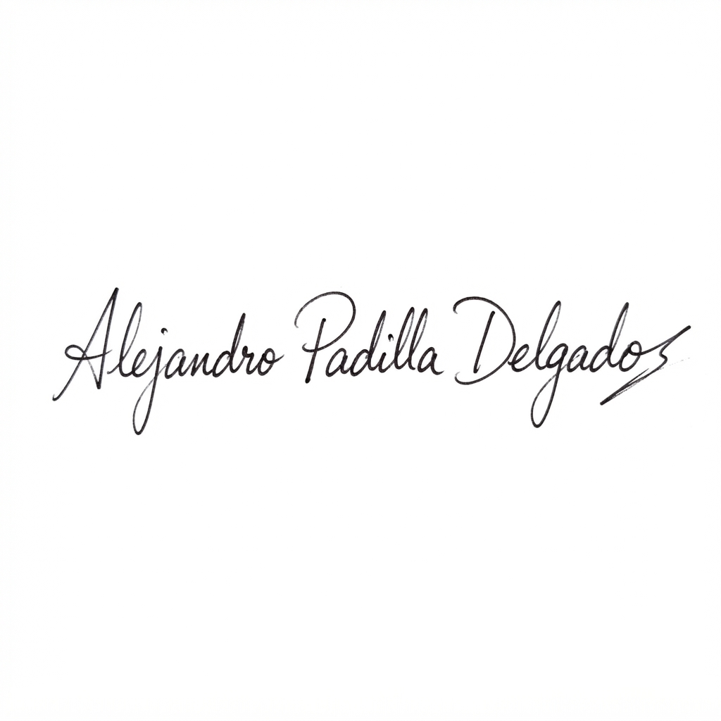 Firma Alejandro Padilla Delgado
