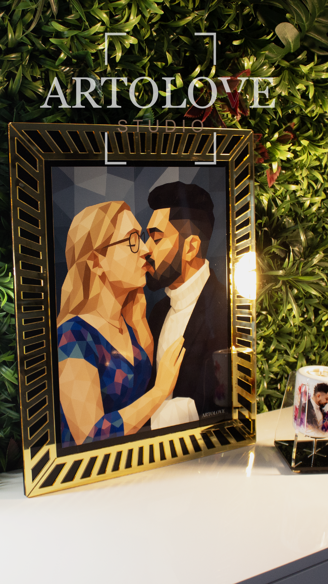 Émotion Encadrée - Couple Low-Poly (3)