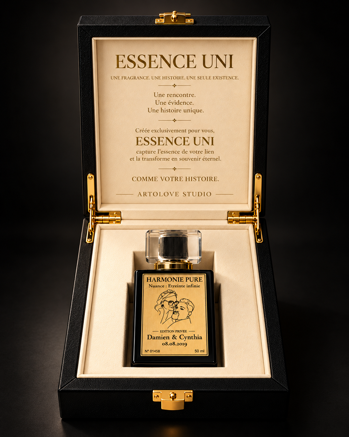 Essence Unie — coffret de parfum personnalisé ARTOLOVE