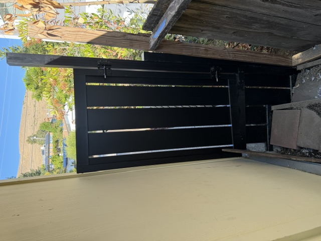 Finished non-combustible fence installation