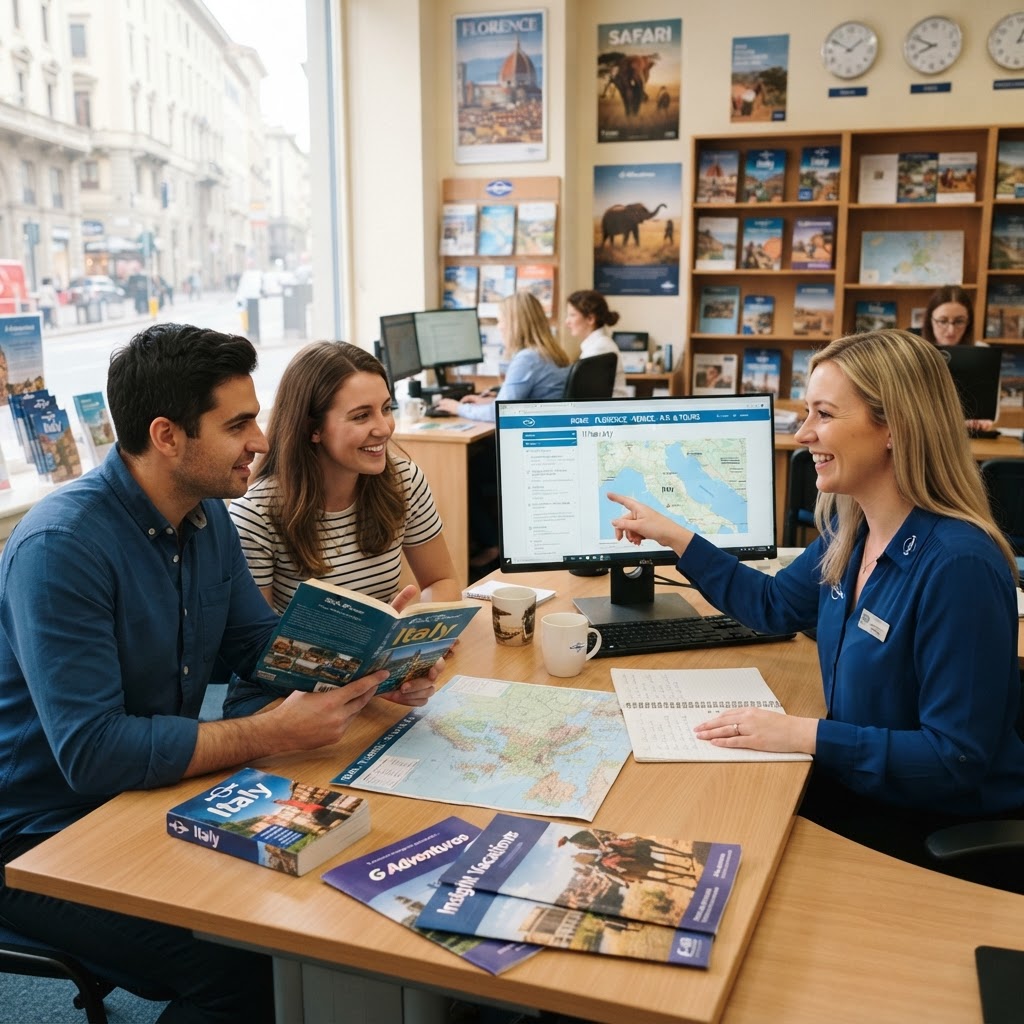 Operations de voyage et de tourisme avec réservation et logistique