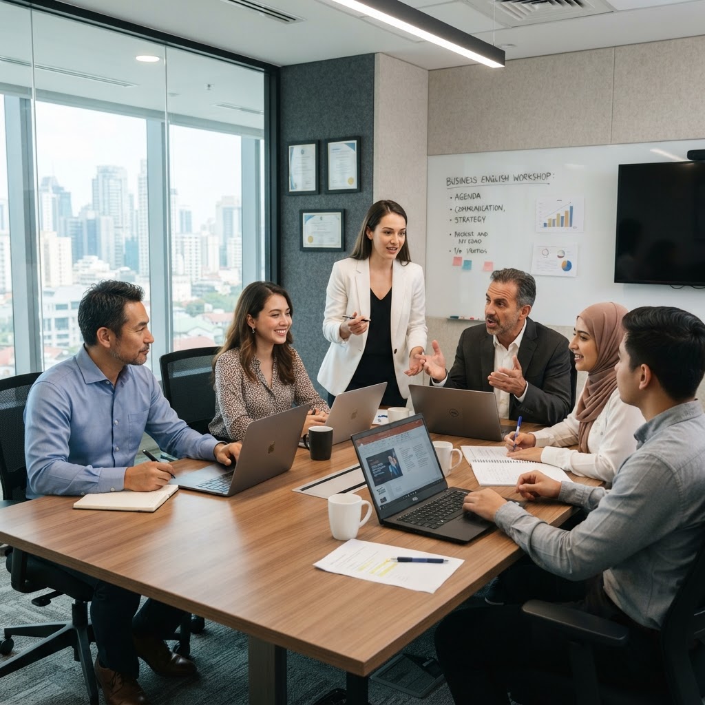 Anglais professionnel en réunion d'affaires et communication au travail