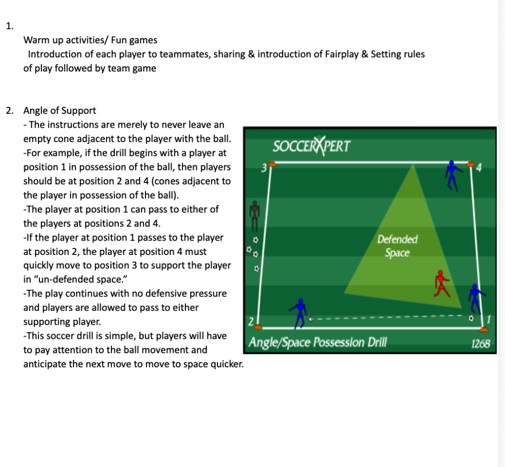 Angle of Support and 1-2 Play Drill