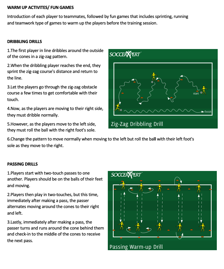Zig-Zag Dribbling Drill