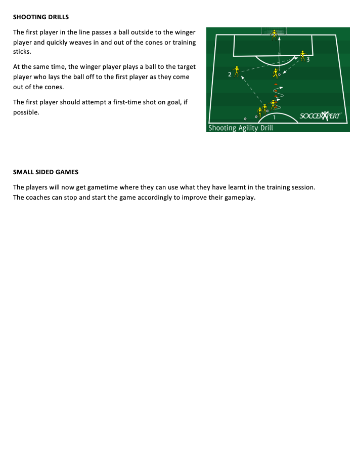 Shooting Drills and Small Sided Games