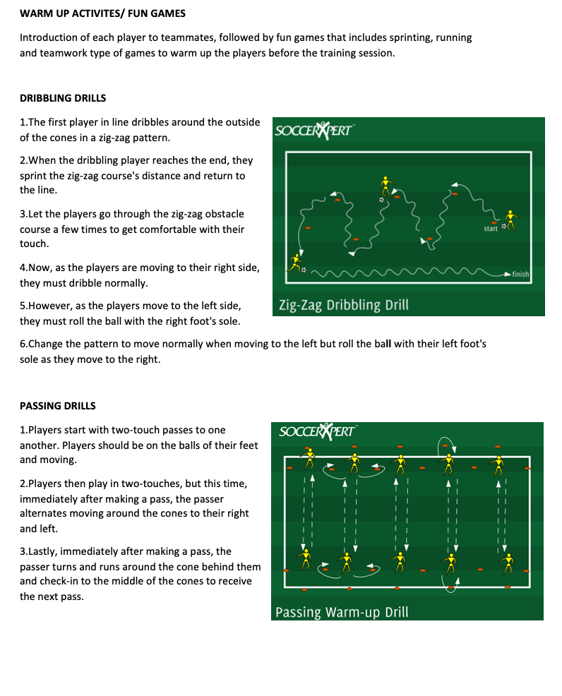 Zig-Zag Dribbling Drill