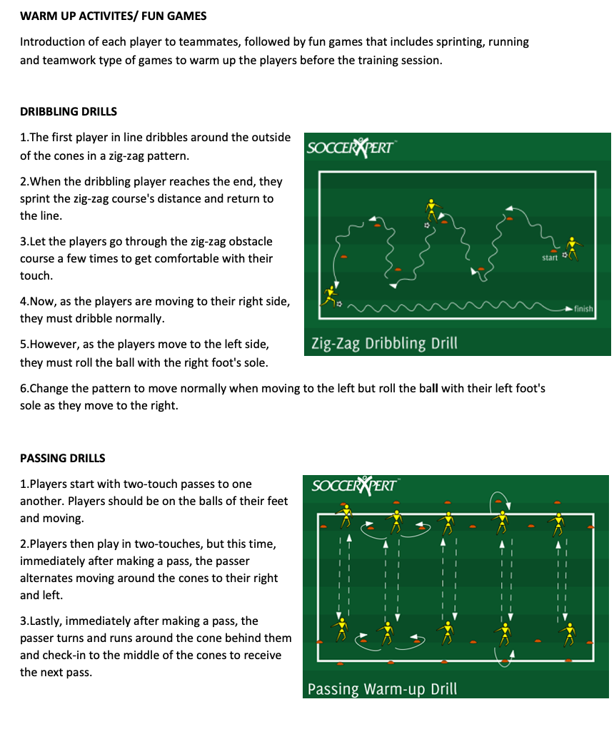 Zig-Zag Dribbling Drill