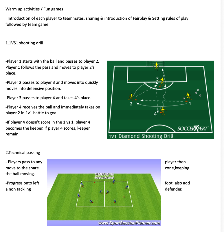 1v1 Shooting Drill and Technical Passing