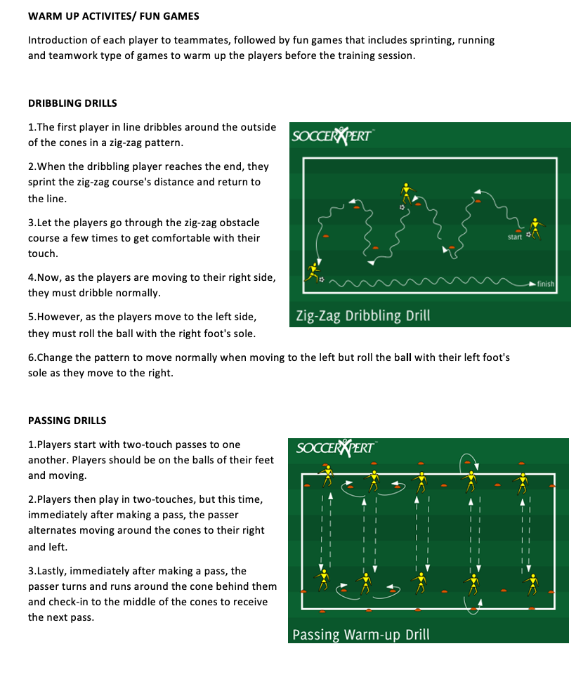 Zig-Zag Dribbling Drill