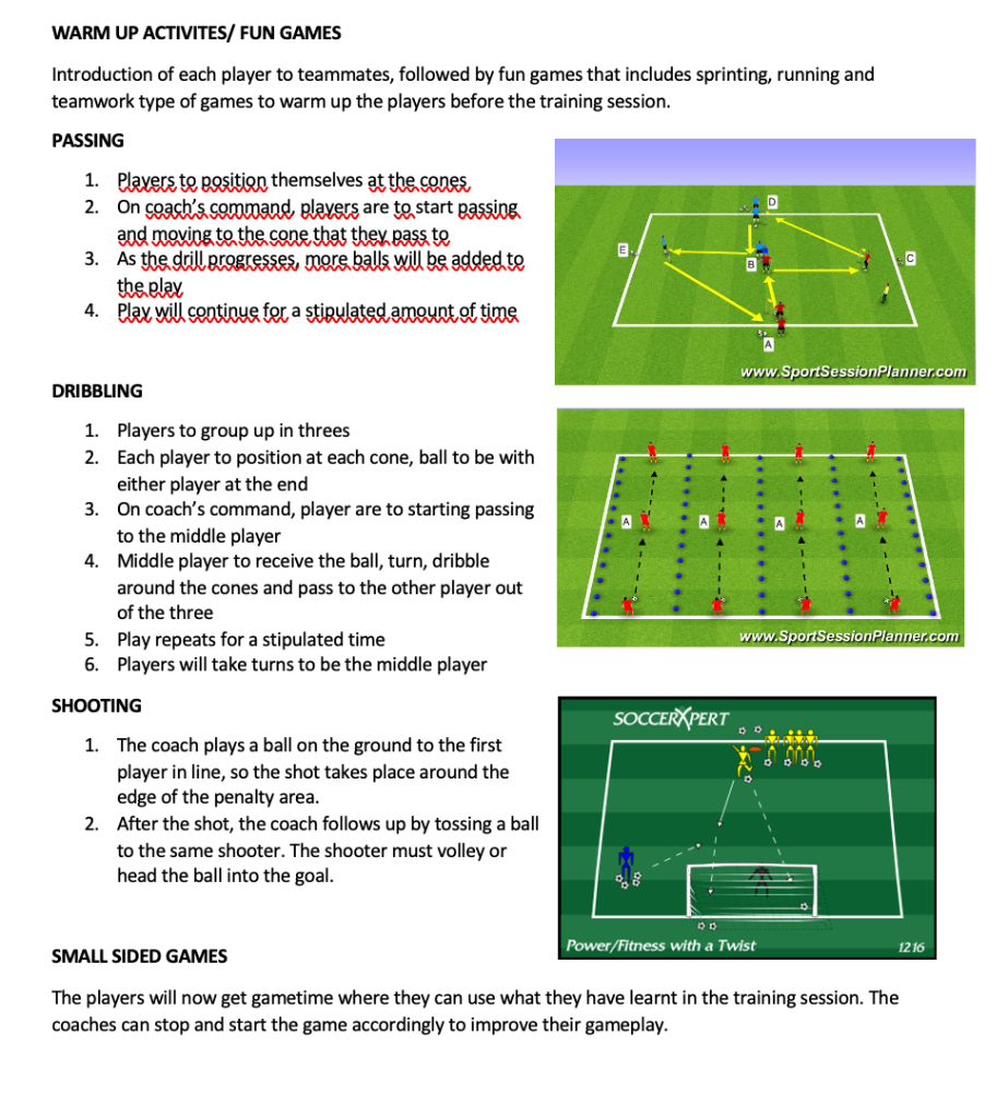 Passing, Dribbling and Shooting Drills