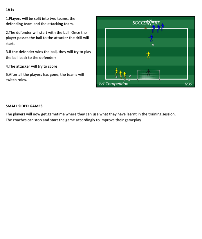 1v1s and Small Sided Games