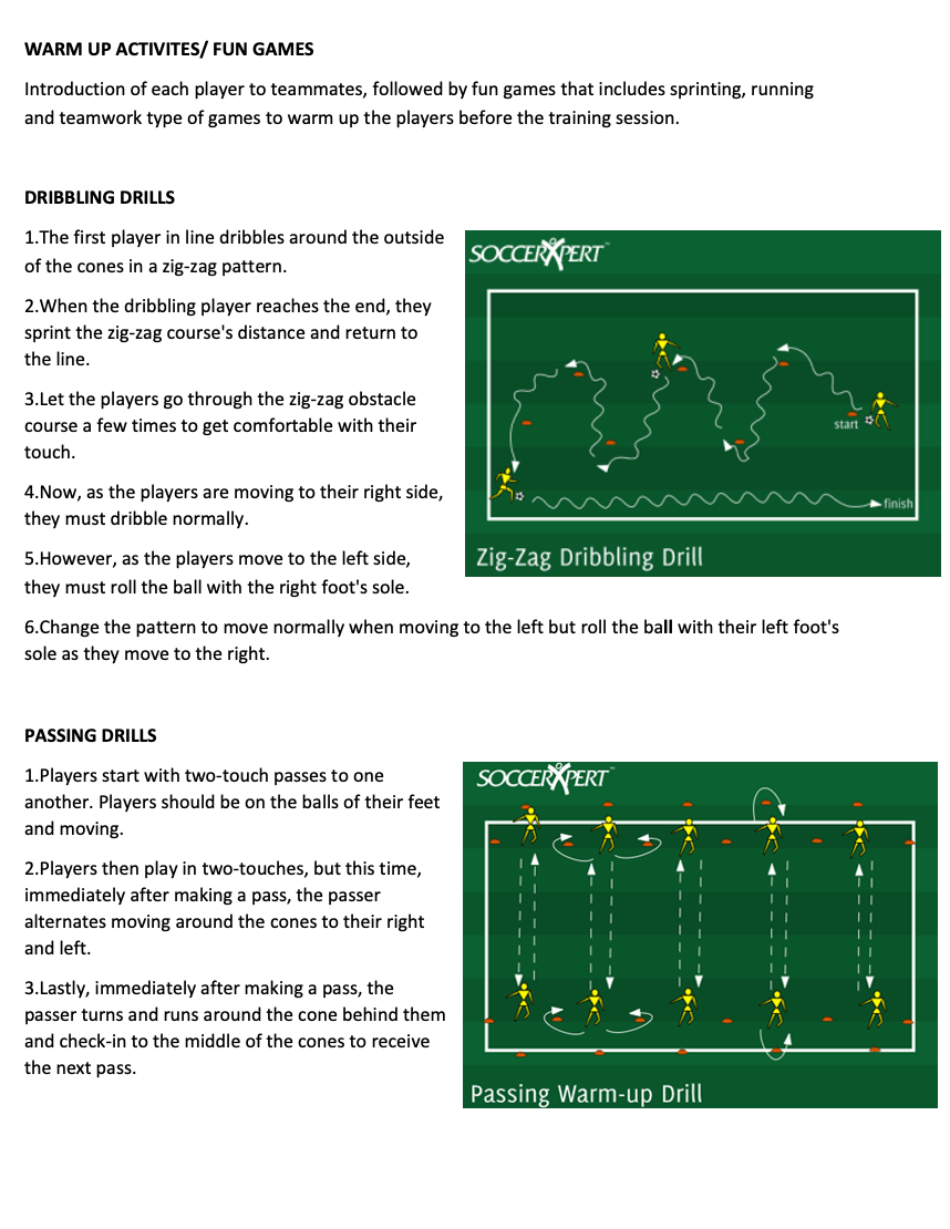 Zig-Zag Dribbling Drill