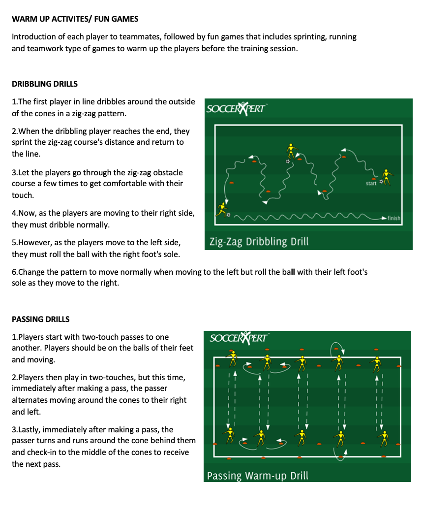 Zig-Zag Dribbling Drill