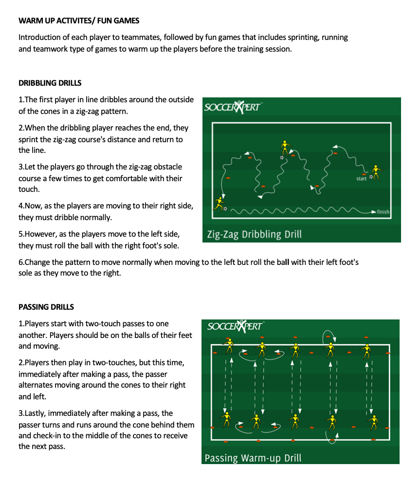 Zig-Zag Dribbling Drill