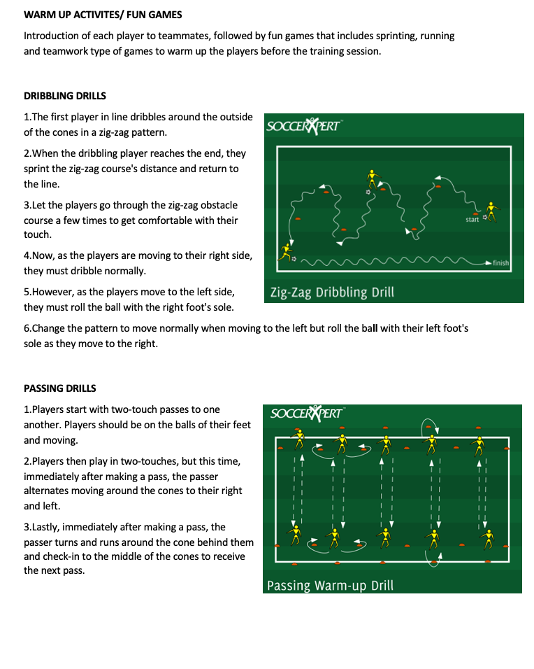 Zig-Zag Dribbling Drill