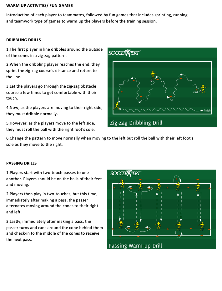 Zig-Zag Dribbling Drill
