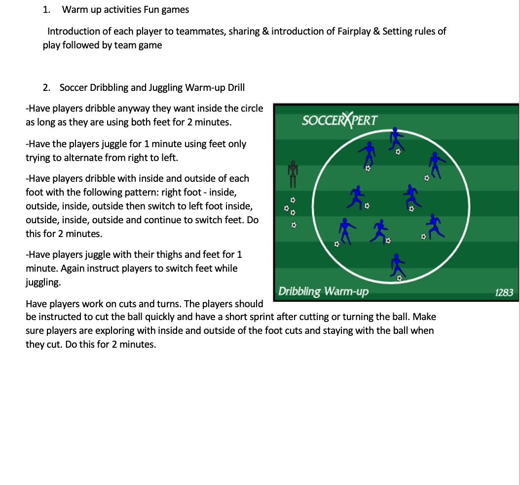 Dribbling Warm-up