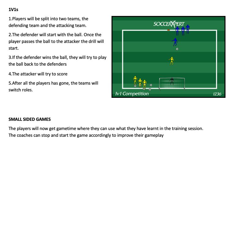 Shooting Drills and Small Sided Games