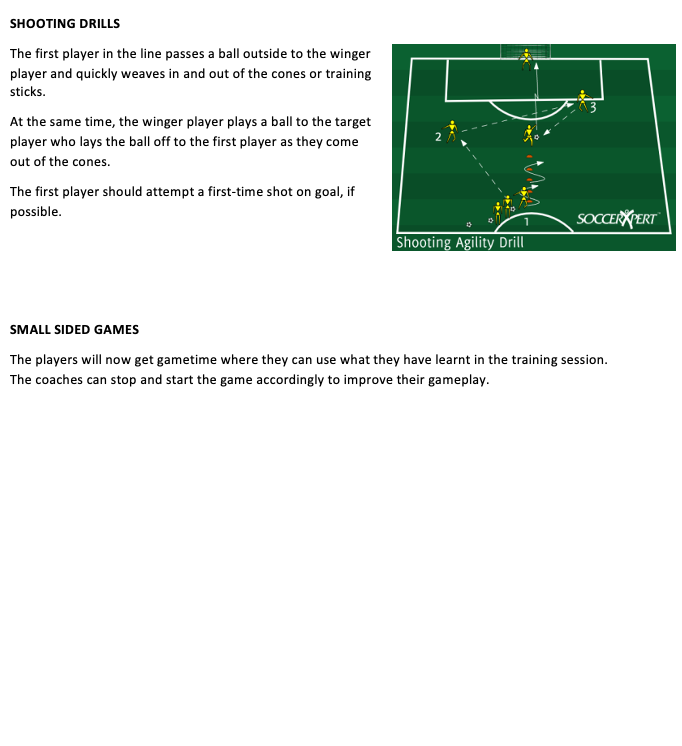 Shooting Drills and Small Sided Games