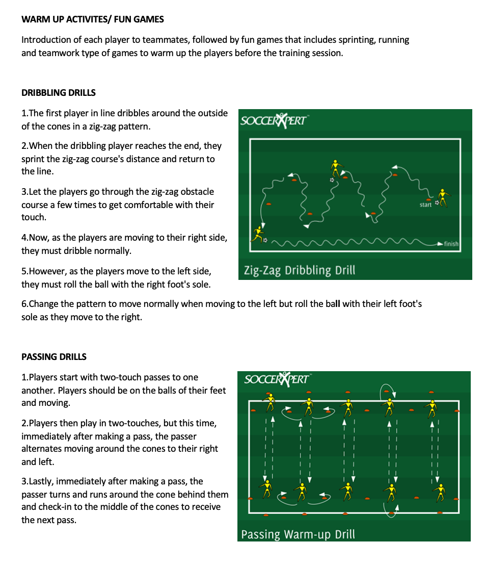 Zig-Zag Dribbling Drill
