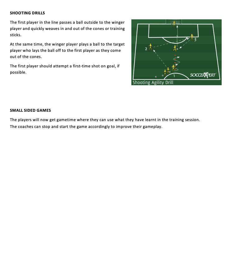 Shooting Drills and Small Sided Games