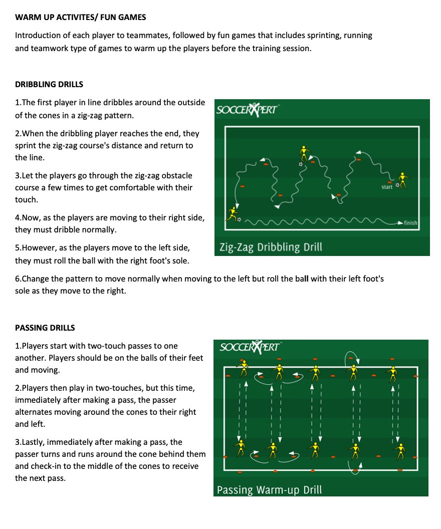 Zig-Zag Dribbling Drill