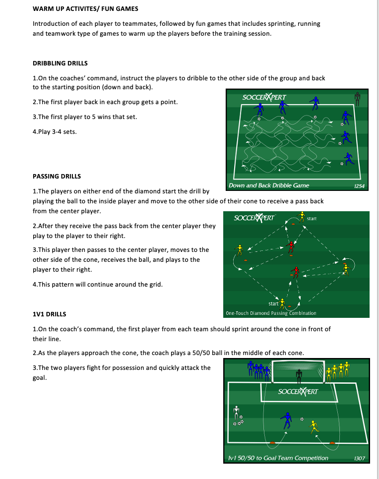 Down and Back Dribble Game