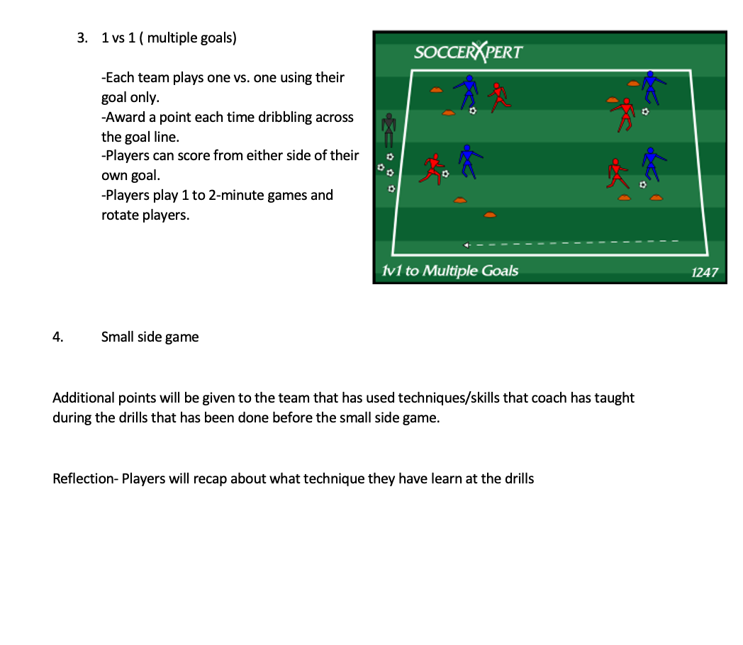 1v1 to Multiple Goals