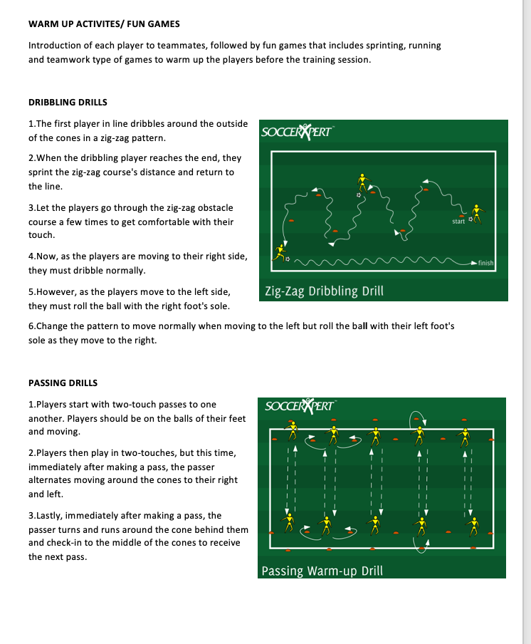 Zig-Zag Dribbling Drill