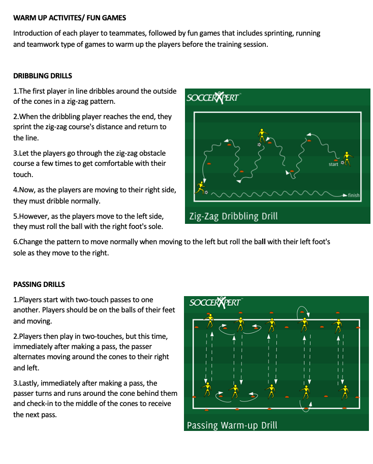 Zig-Zag Dribbling Drill