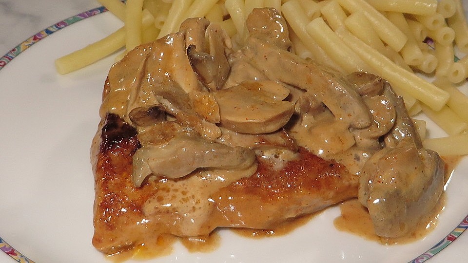 Putenschnitzel mit Pilzen