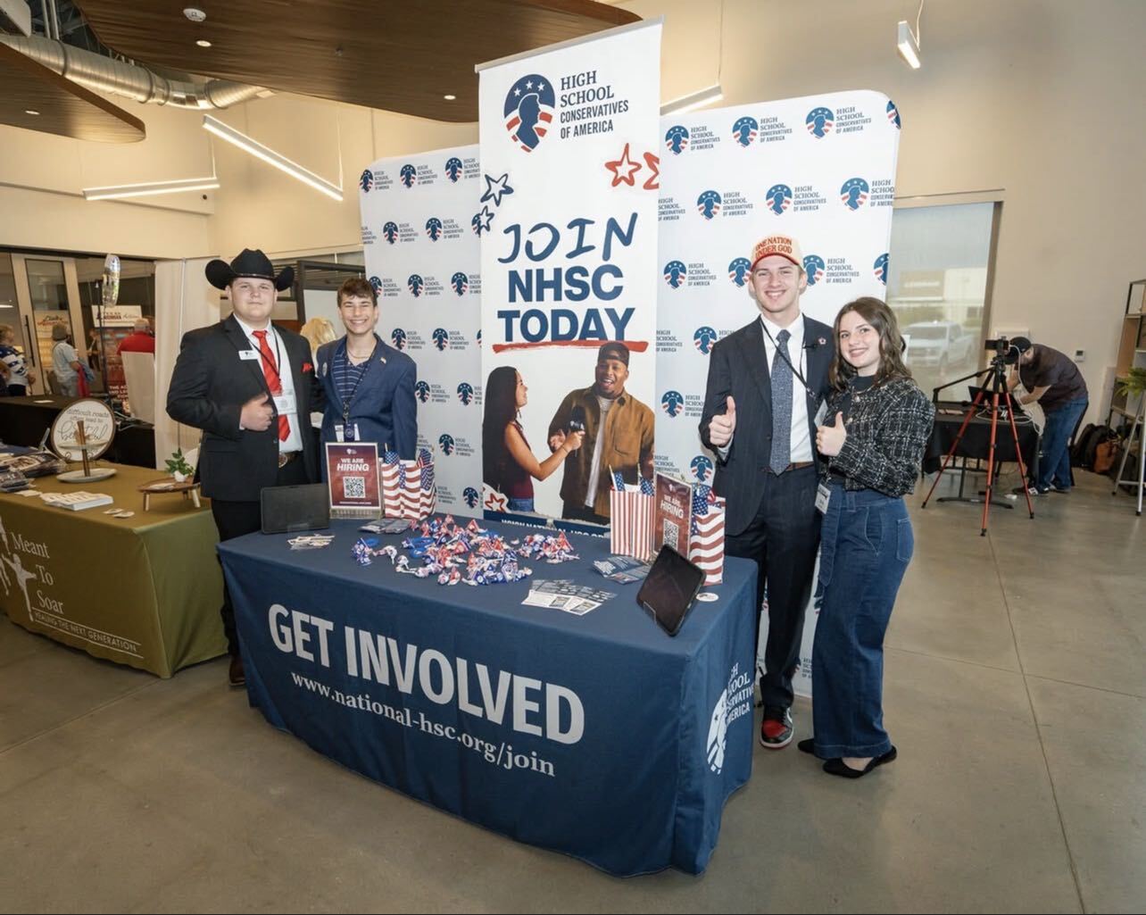 NHSC students tabling at a national event
