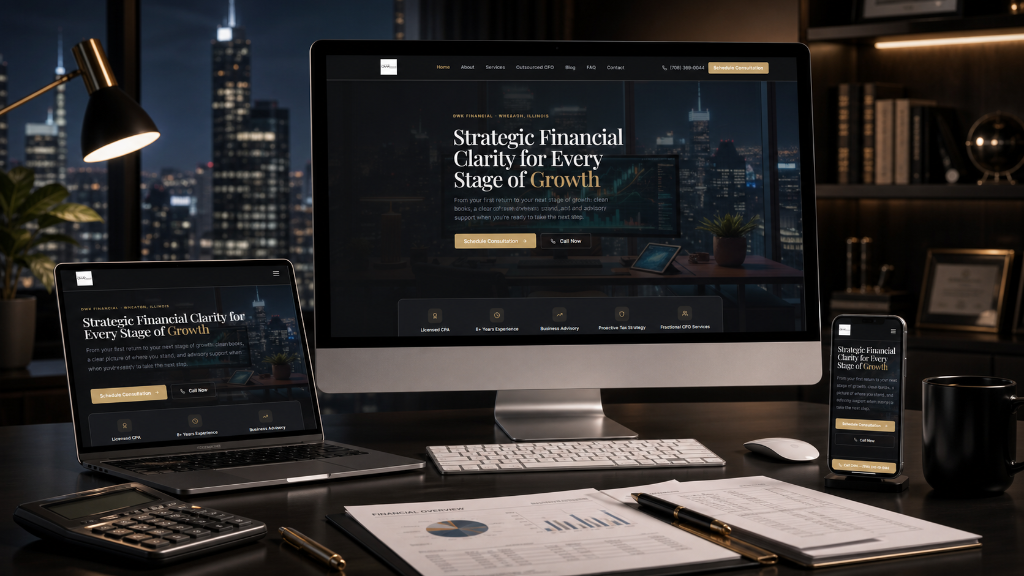 DWK Tax & Accounting website design by MP Digital